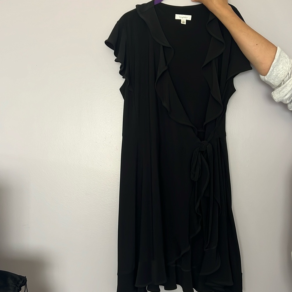 Size 16 -  Black Wrap Dress - Dress Barn